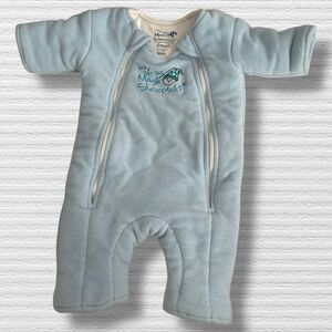 Baby Merlin’s Magic Sleepsuit Small 3-6M Blue Microfleece Wearable Baby Blanket